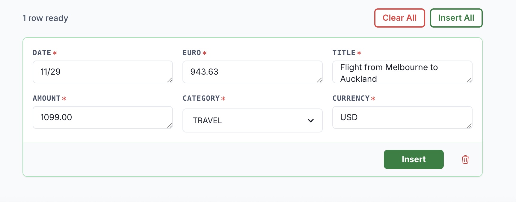 Spreadsheet Agent — Review extraction